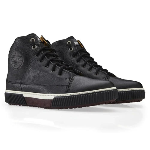 Bonhan Classics — tenis para moto de piel negra de Umberto Luce (línea Rider), vista principal