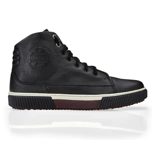 Bonhan Classics — tenis para moto de piel negra de Umberto Luce (línea Rider)