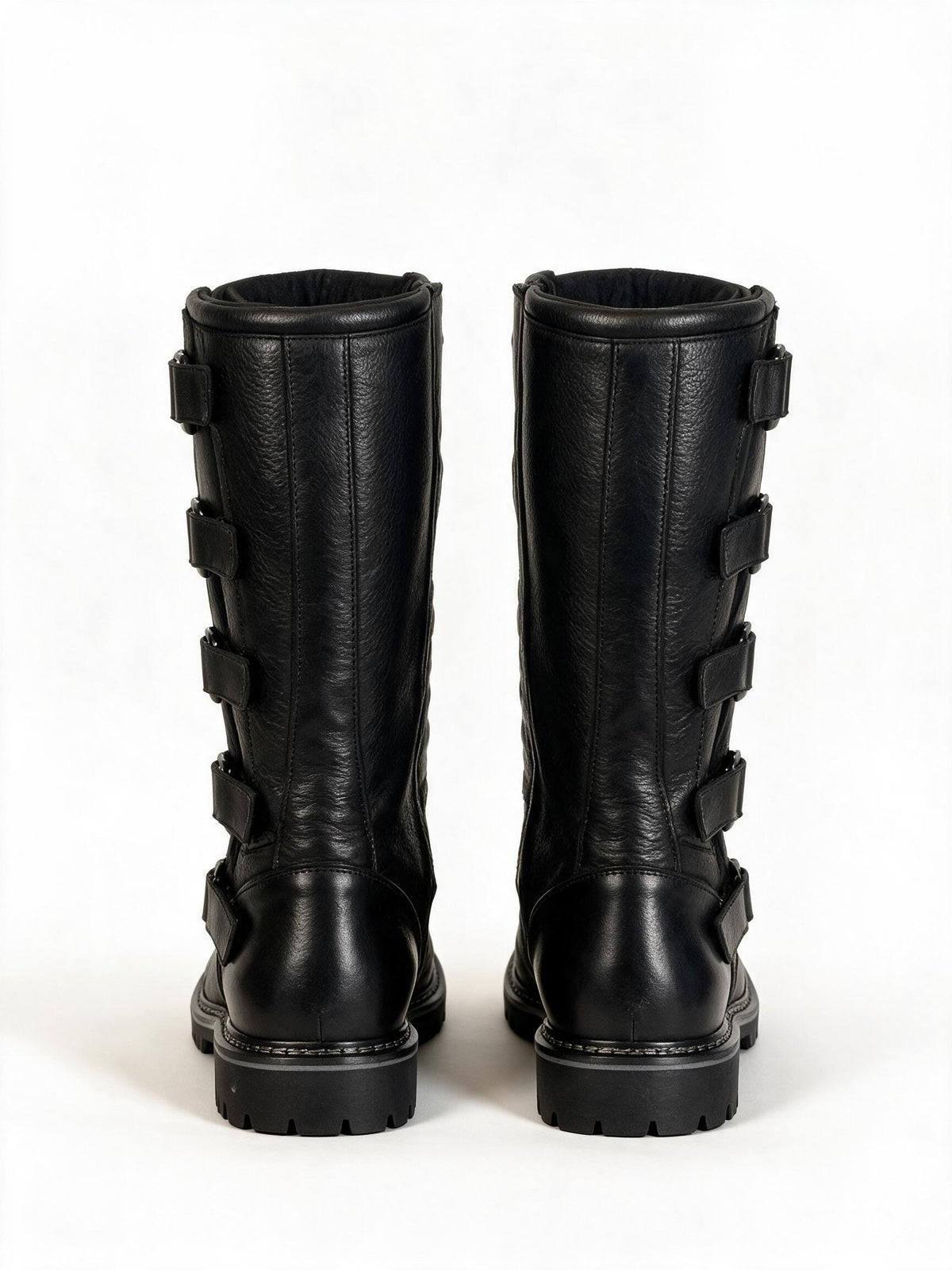 Deckard biker boots — par en vista posterior sobre fondo blanco