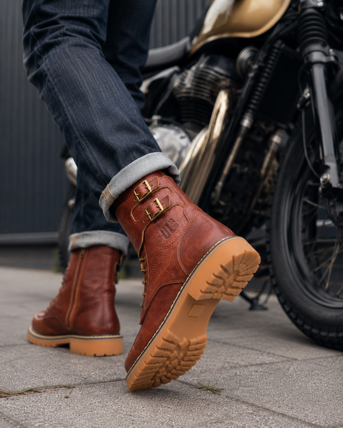 Dooney brown motorcycle boots