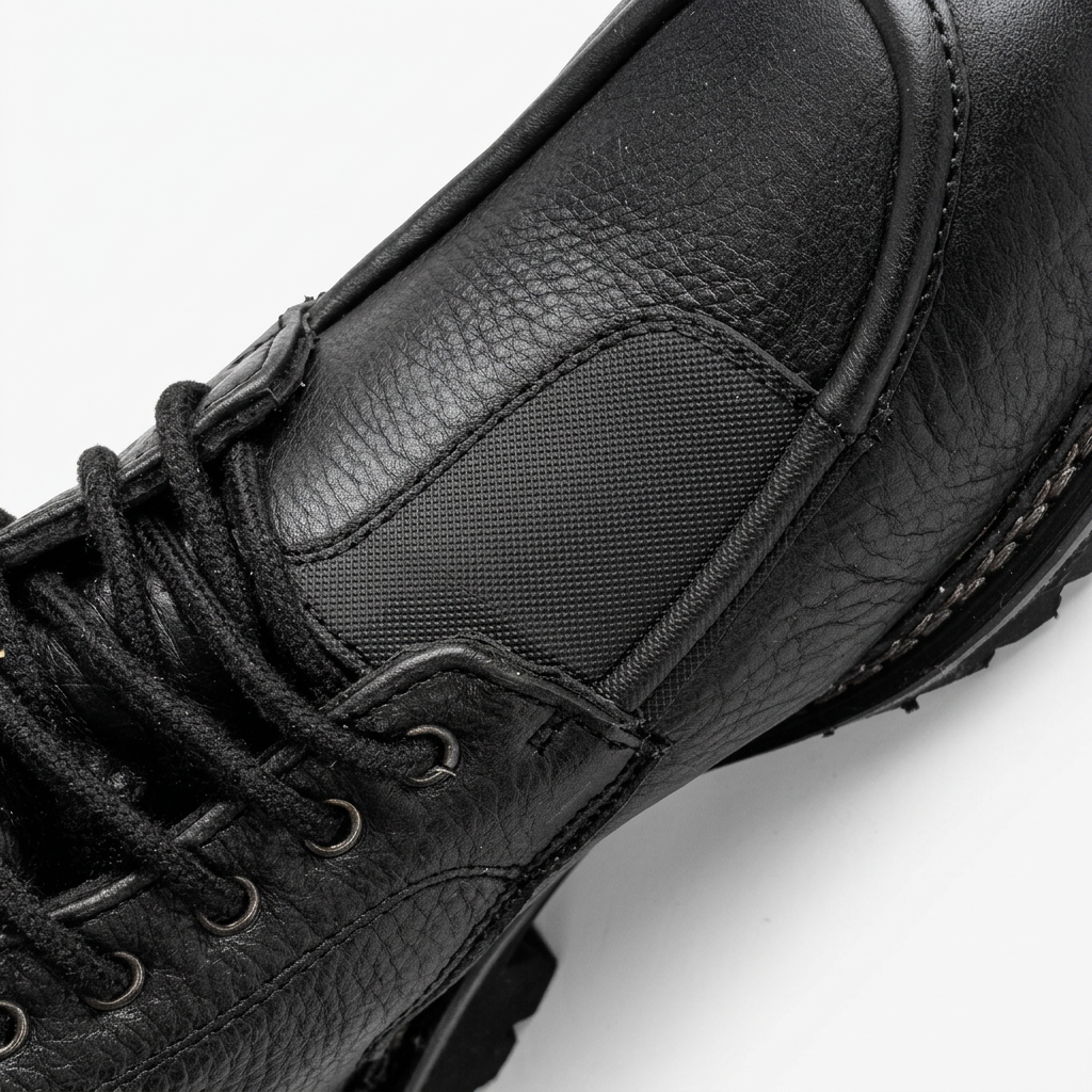 Rooney black motorcycle boots