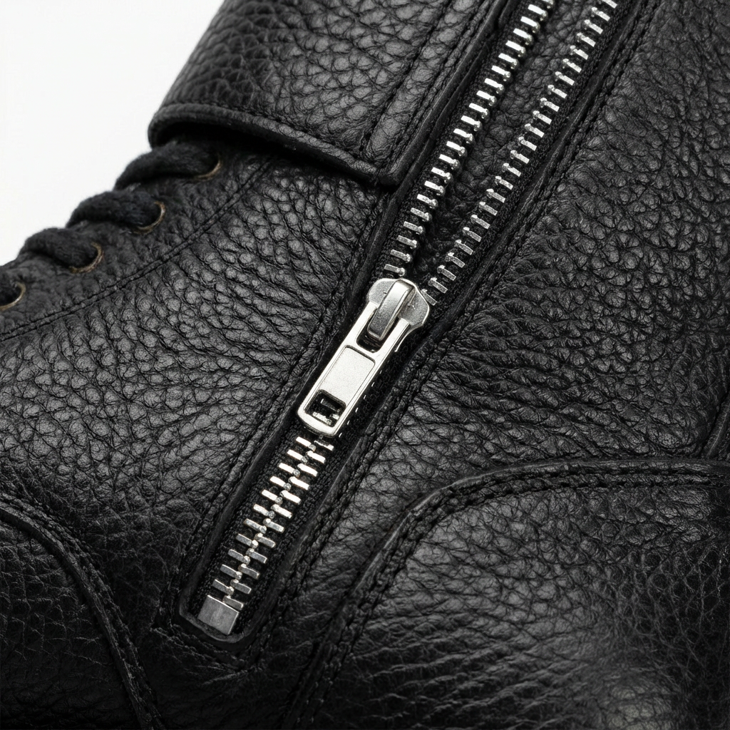 Rooney black motorcycle boots