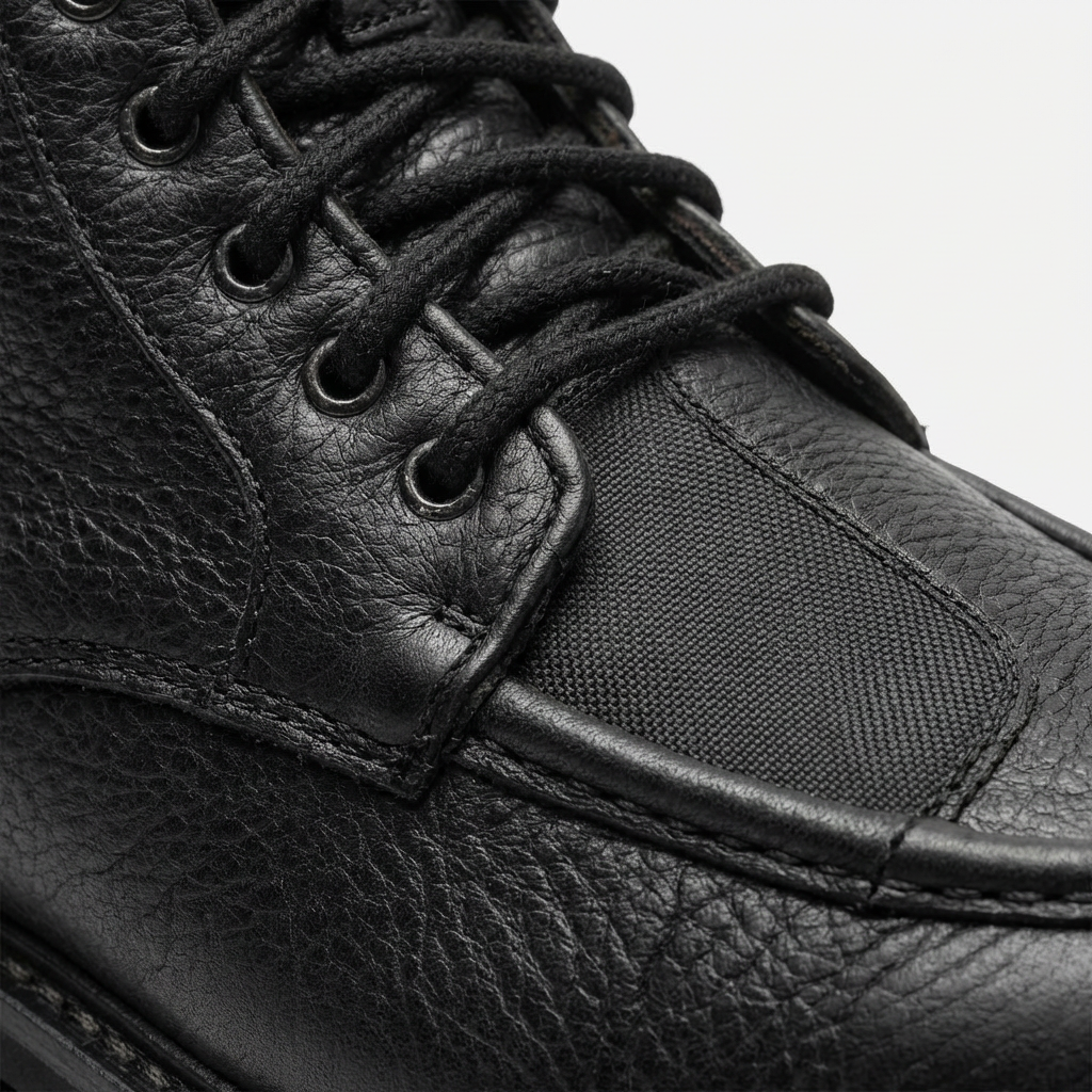 Rooney black motorcycle boots